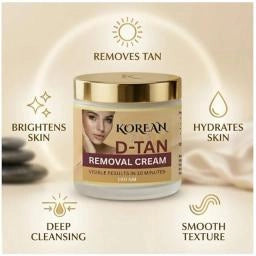 Korean D-Tan Removal Face Cream. ( Pack of 2) for glowing skin