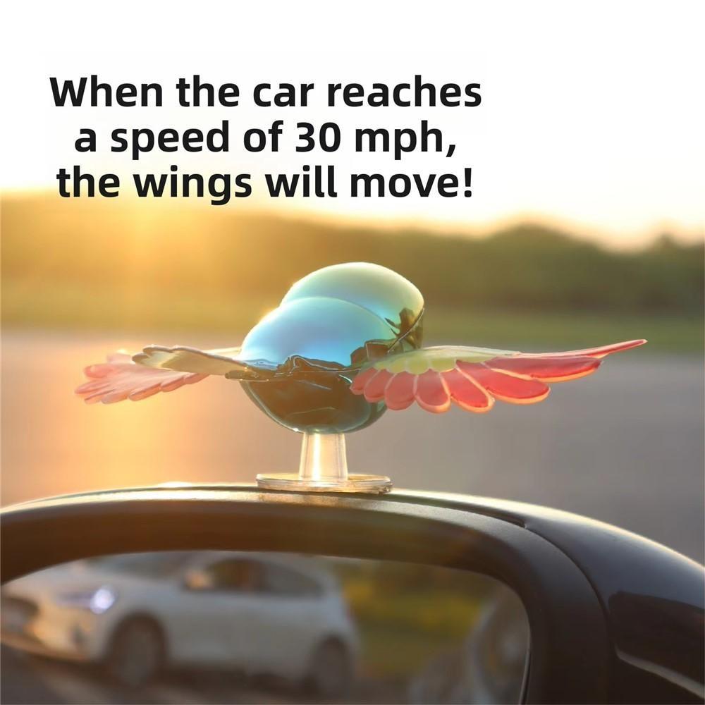 Wind-Powered Swinging Bird Wings Car Bonnet Ornament – Moving Wings Car Decoration Accessory