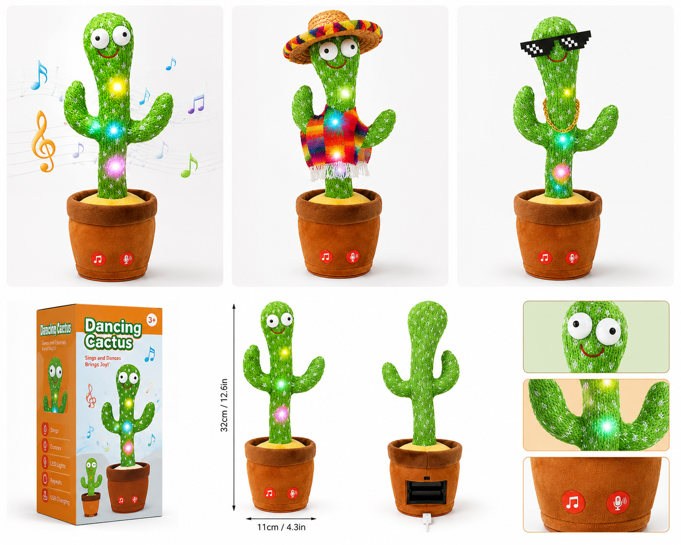 Talking & Dancing Cactus This Toy Talks, dancing cactus