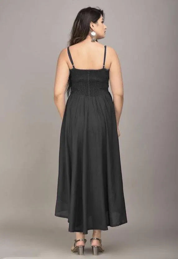 Women's Black Maxi Dress | Sleeveless Full-Length Evening Gown