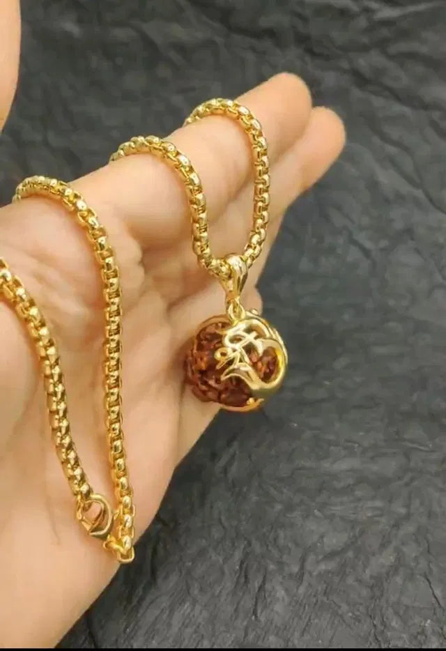 Neelzo Gold Plated Pendant Necklace for Men & Women | Elegant Chain Necklace | Fashion Jewelry Gift