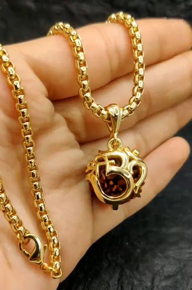 Neelzo Gold Plated Pendant Necklace for Men & Women | Elegant Chain Necklace | Fashion Jewelry Gift