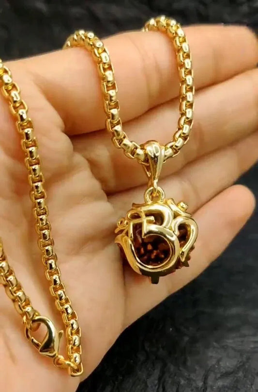 Neelzo Gold Plated Pendant Necklace for Men & Women | Elegant Chain Necklace | Fashion Jewelry Gift