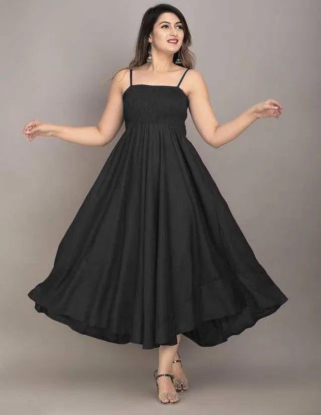 Women's Black Maxi Dress | Sleeveless Full-Length Evening Gown
