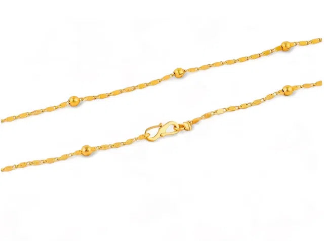 Women's Long Ball Chain Necklace | Artificial Metal Chain Jewellery