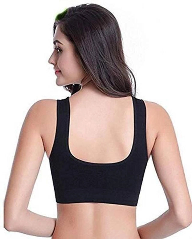 Women's Multicolor Air Bra – Soft Cotton Non-Wired Everyday Bra (Pack of 3)